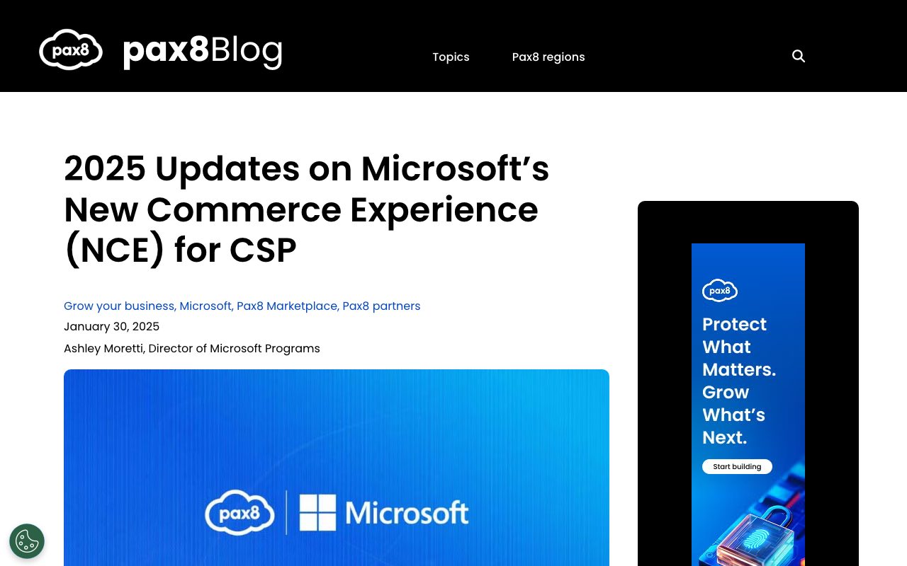 The Pax8 post on 2025 updates to the New Commerce Experience